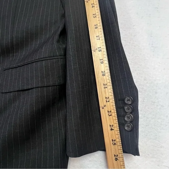 Ralph Lauren Mens Suit Jacket Sport Blazer Black Wool 44 L Golf